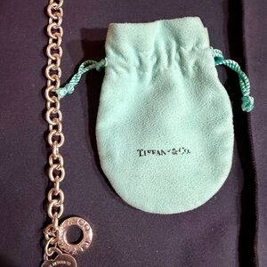 100% Authentic Tiffany & Co. Silver Heart Charm Bracelet